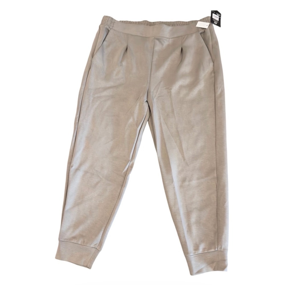 Avia Scuba Pleat Jogger Grey Fog Women XL 16-18 Recycled Modal Pant AV36HQ015847